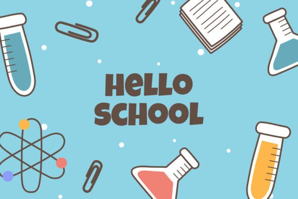 Download Blue Background Back to School Science - Blue background Collection