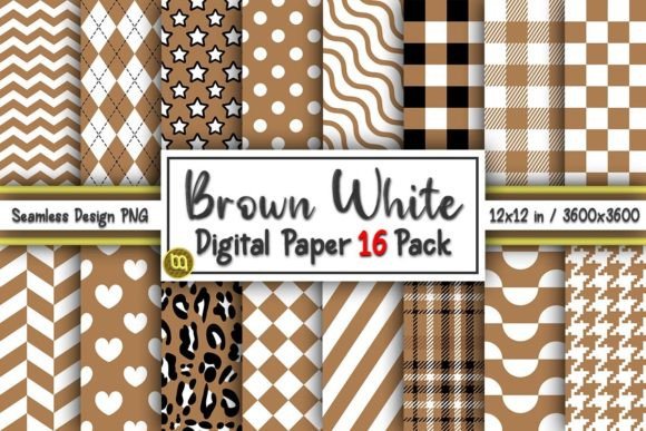 Download Brown White Seamless Digital Paper Pack - Seamless digital paper Collection