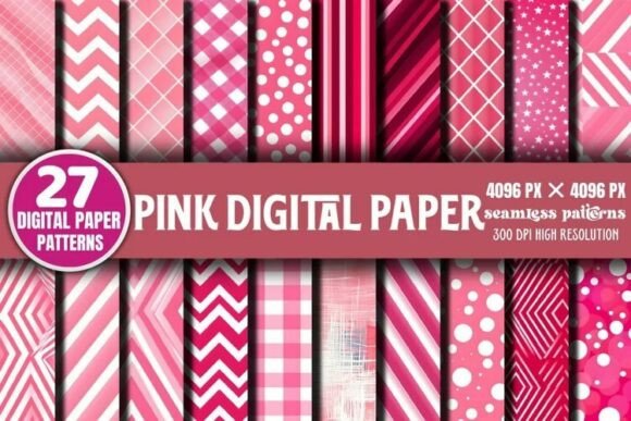Download Pink Digital Paper Pack Bundle - Bundle Collection