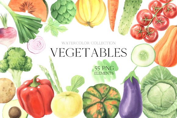 Download Watercolor Fall Vegetables Clipart Set - Premium Resources