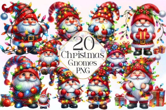 Download Gnome Christmas Lights Clipart PNG - Light Collection