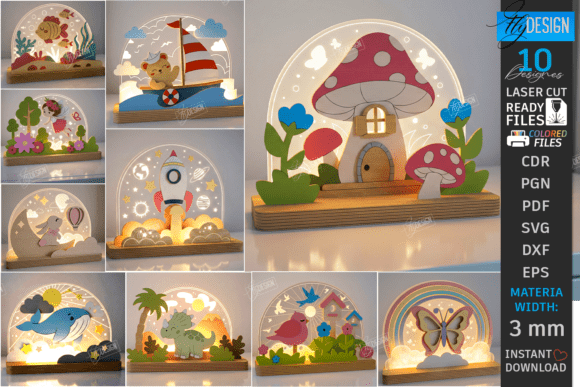 Download Kids Night Light Stand Laser Cut Bundle - Bundle Collection