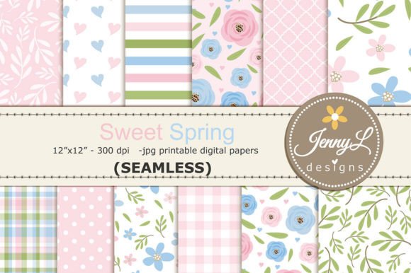 Download Spring / Summer SEAMLESS Digital Papers - Seamless digital paper Collection