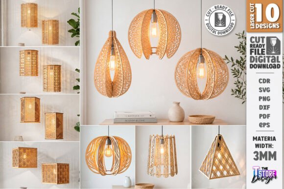 Download Pendant Light Shade Laser Cut Bundle SVG - Bundle Collection
