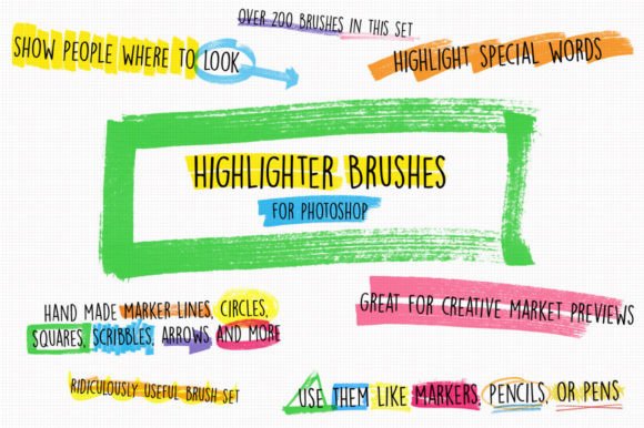 Download Highlighter Photoshop Brushes - Light Collection