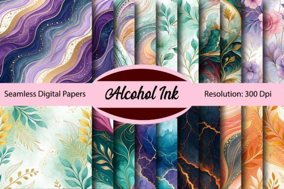 Download Alcohol Ink Seamless Digital Paper - Seamless digital paper Collection
