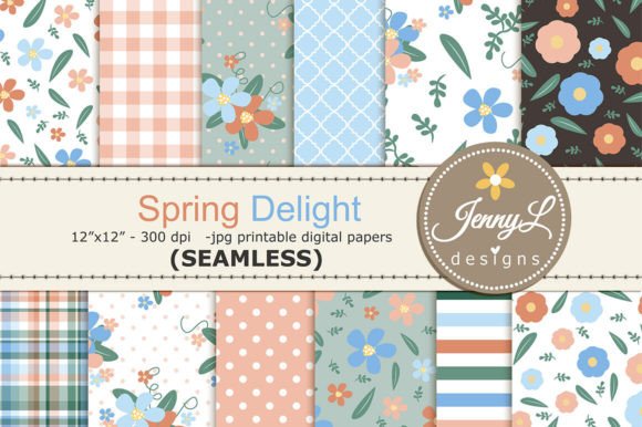 Download Spring / Summer SEAMLESS Digital Papers - Seamless digital paper Collection