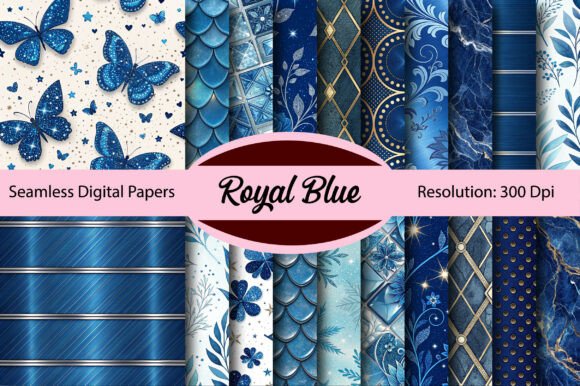Download Royal Blue Seamless Digital Paper - Seamless digital paper Collection