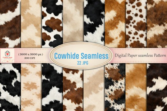 Download Cowhide Seamless Digital Paper Bundle - Bundle Collection