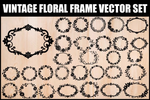 Download Vintage Floral Frame SVG Bundle - Bundle Collection