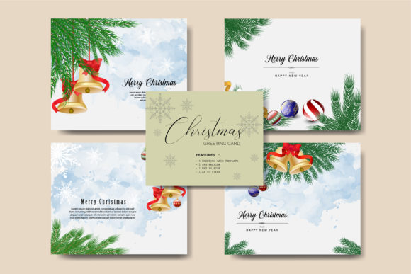 Download 4 Christmas Greeting Card Bundle - Bundle Collection
