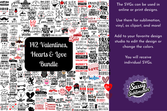 Download Valentines/Hearts/Love BUNDLE (142 SVGs) - Bundle Collection