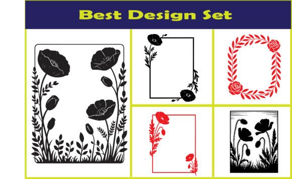 Download Floral Border Frame SVG Bundle Set - Bundle Collection