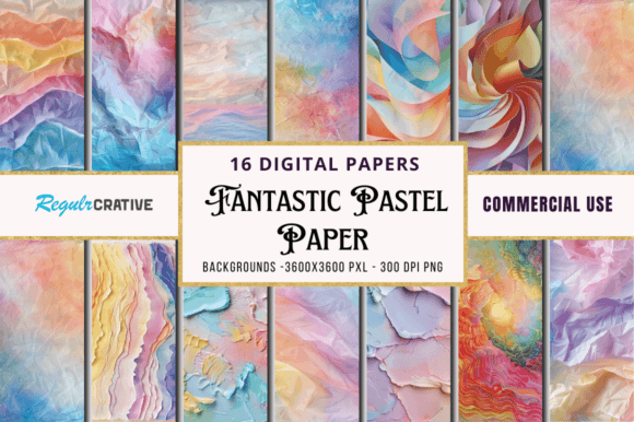Download Fantastic Pastel Digital Paper Bundle - Bundle Collection