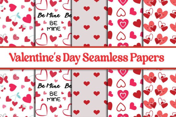 Download Valentine's Day Seamless Digital Papers - Seamless digital paper Collection