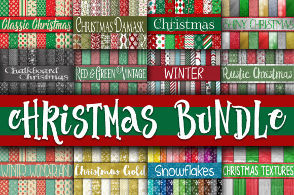 Download Christmas Digital Paper Bundle - Bundle Collection