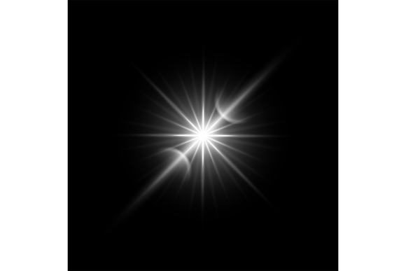 Download White Glow Effect. Realistic Glare Light - Light Collection