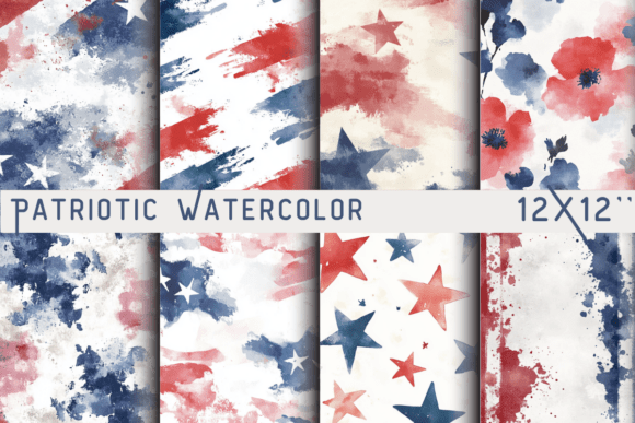 Download Patriotic Watercolor Background - Premium Resources