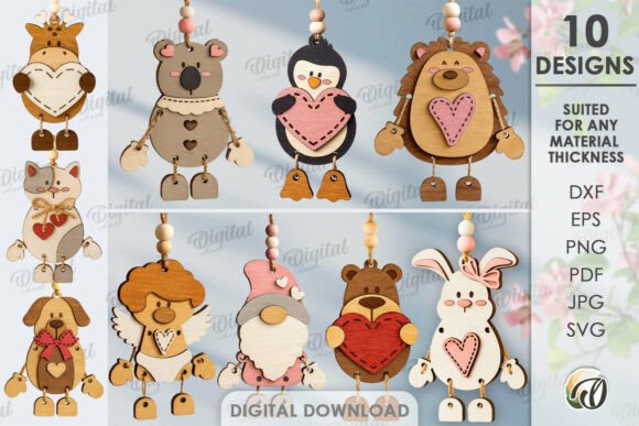 Download Valentine's Day Characters Tags Bundle - Bundle Collection