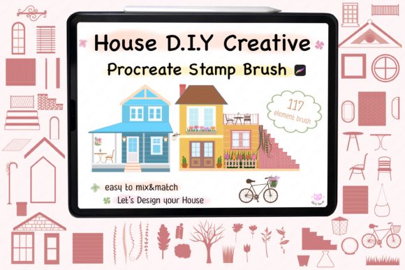 Download Procreate Brush Stamp House DIY Design - Diy design Collection