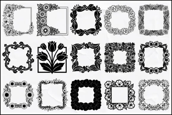 Download Aesthetic Floral Frame SVG Bundle - Bundle Collection