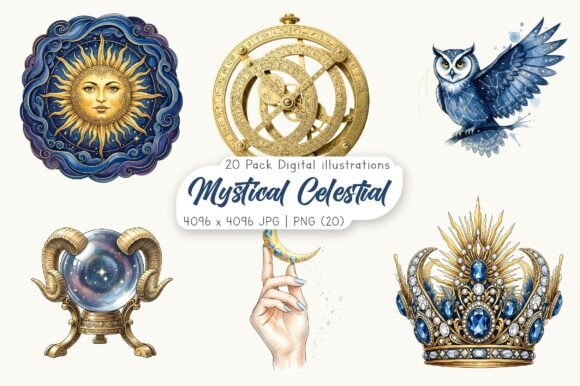 Download Mystical Celestial Clipart Bundle - Bundle Collection