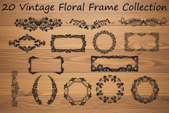 Download Vintage Floral Frame SVG Bundle - Bundle Collection