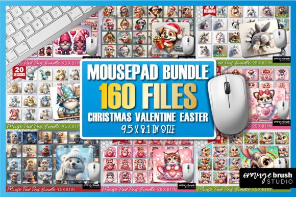 Download Mouse Pad Bundle 160 Sublimation Designs - Bundle Collection