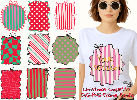 Download Christmas Coquette SVG-PNG Frame Bundle - Bundle Collection