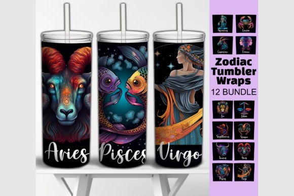 Download Zodiac Signs Tumbler Wraps Bundle - Bundle Collection