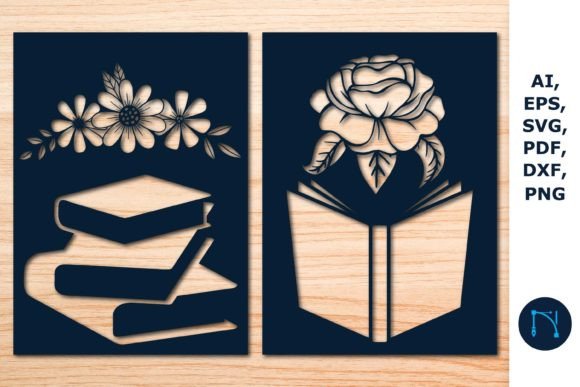 Download Book Greeting Card Cutting SVG Bundle - Bundle Collection