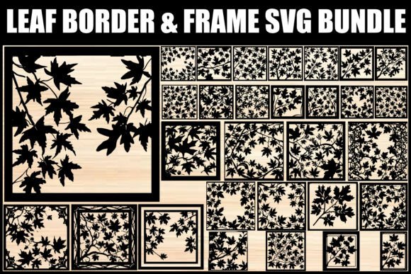 Download Leaf Border &amp; Frame SVG Bundle - Bundle Collection